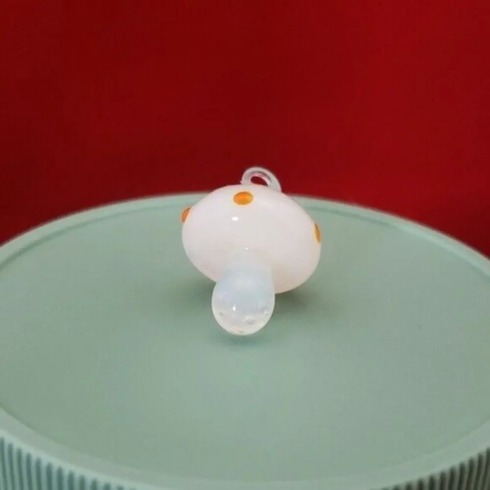 Handmade Glass Mushroom Pendant - Brand New